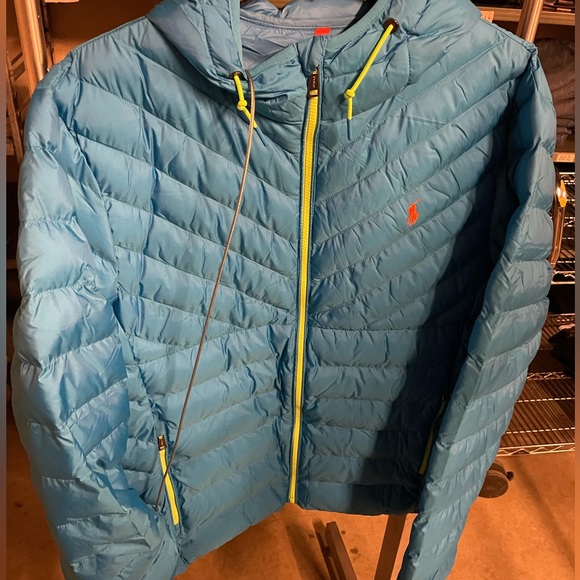 POLO RALPH LAUREN Men's The Colden Packable Hooded Puffer Jacket Sz Large $268 - Picture 2 of 7